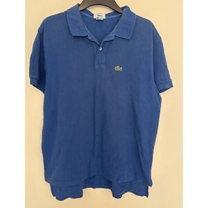 Vintage Izod Lacoste Royal Blue Polo "Grand Patron" Men's Size XL Shirt USA